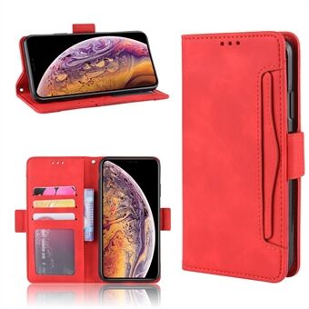 Leather Wallet Stand Phone Cover Case with Multiple Card Slots for iPhone XS Max 6.5 inch