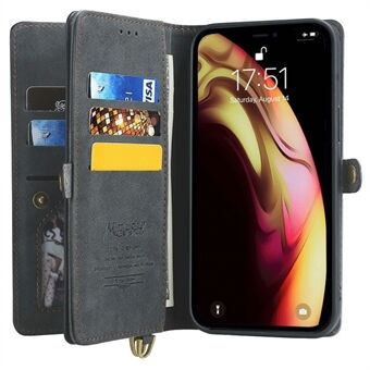 MEGSHI 021 -sarjan irrotettava magneettinen lompakko, nahkainen suojakuori Stand iPhone XS Max 6,5 tuumalle