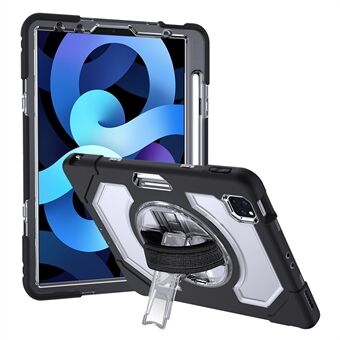 Thicken Kickstand iPad Pro 11-tuumaiselle (2020) / (2018) Kirkas PC-silikonihybridikotelo, säädettävä hihna