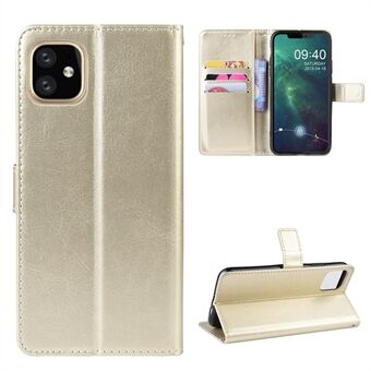 Crazy Horse Texture Leather Wallet Phone Case for 	iPhone 11 6.1 inch (2019)