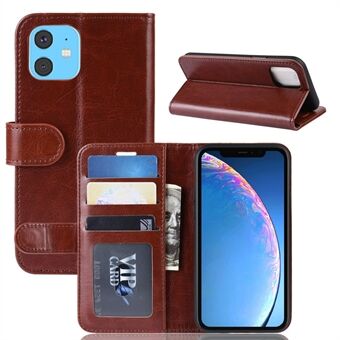 Crazy Horse Wallet nahkainen Stand iPhone 11 6,1 tuumalle (2019)