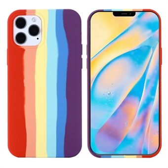 Nestemäinen silikoni Rainbow Painting puhelimen suojakuori iPhone 11:lle