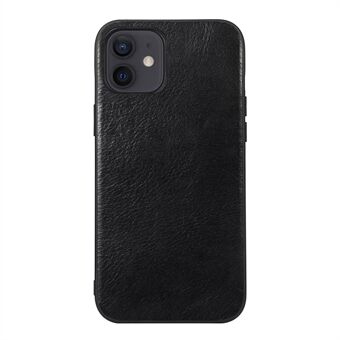 For iPhone 11 6.1 inch Crazy Horse Texture Protective Cover Genuine Cowhide Leather Well-protected PC + TPU Inner Phone Case