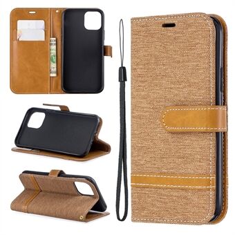 Assorted Color Jeans Cloth Leather Wallet Case for iPhone 11 Pro 5.8 inch (2019)