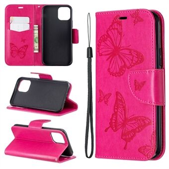 Imprint Butterfly Leather Wallet Case for iPhone 11 Pro 5.8 inch (2019)
