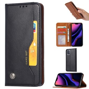Auto-absorbed PU Leather Stand Wallet Case for iPhone 11 Pro 5.8 inch (2019)