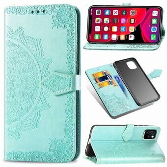 Embossed Mandala Flower Leather Wallet Case for iPhone 11 Pro 5.8 inch (2019)