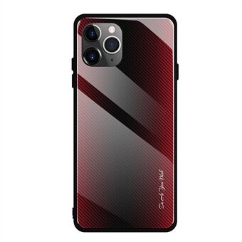 Texture Gradient PC Tempered Glass Back + Soft TPU Edge Phone Case for  iPhone 11 Pro 5.8 inch (2019)