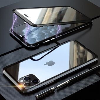 LUPHIE kaksipuolinen magneettinen adsorptio metallinen puhelinkotelo iPhone 11 Pro 5,8 tuumalle