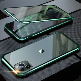 Täysi peittävä magneettinen metallikehys + karkaistu lasi kosketusnäyttö puhelimen suojakuori Apple iPhone 11 Pro 5,8 tuumalle