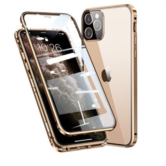 Magnetic Installation Metal Frame + Double Sided HD Tempered Glass Full Covering Case for iPhone 11 Pro 5.8 inch