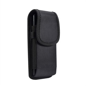 Universal Clip Oxford Cloth Hanging Waist Bag -korttikotelo miesten matkapuhelinkotelo 4,7-5,0 tuuman älypuhelimille - musta