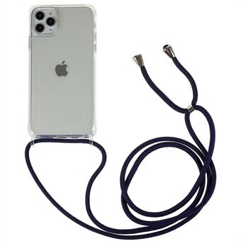 TPU+akryylinen takakuori iPhone 11 Pro 5,8 tuuman läpinäkyvä puhelinkotelo säädettävällä narulla