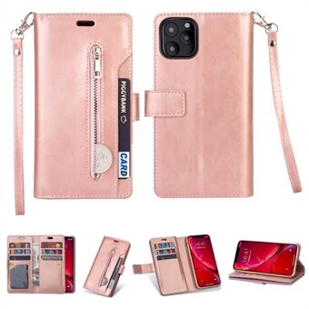 Vetoketjullinen tasku, useita korttipaikkoja, nahkainen Stand iPhone 11 Pro Max 6,5 tuumalle (2019)