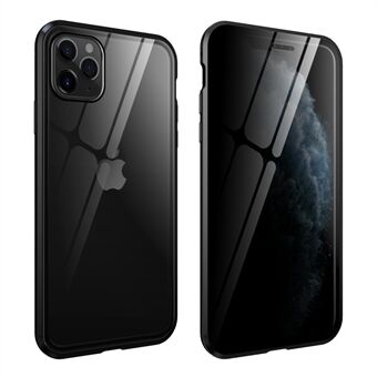 Anti-peep magneettinen asennus metallirunko + karkaistu lasi puhelinkotelo iPhone 11 Pro Max 6,5 tuumalle (2019)
