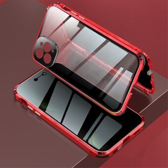 Metallikehys + kaksipuolinen karkaistu lasi + linssin suojuksen lukon asennus, piikityksen estävä kotelo iPhone 11 Pro Maxille