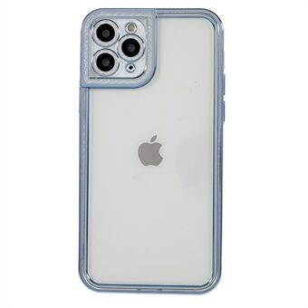 For iPhone 11 Pro Max 6.5 inch Clear Phone Case Soft TPU Electroplating Edge Camera Lens Protection Back Cover