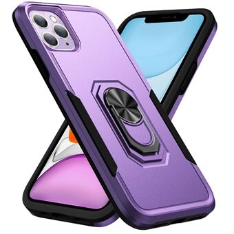 For iPhone 11 Pro Max 6.5 inch Defender Series Ring Kickstand Phone Cover Anti-drop PC + TPU Case