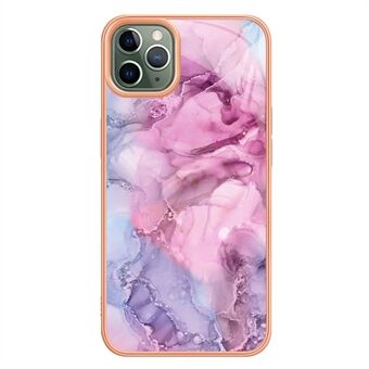 YB IMD Series-16 iPhone 11 Pro Max 6,5 tuuman Style E Marble Pattern Design Cover Galvanointikehys 2,0 mm TPU IMD Joustava Puhelinkotelo