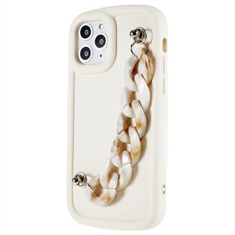 IPhone 11 Pro Max 6,5 tuuman pehmeä TPU-puhelinkotelo Matta sormenjälkiä estävä suojus rannerengasketjulla
