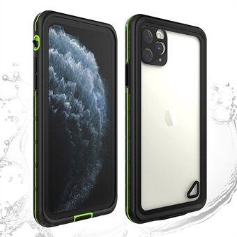 IPhone 11 Pro Max vedenalaisen sukellussuojakotelon TPU+PC+PET IP68 vedenpitävä puhelinkotelo - musta / vihreä