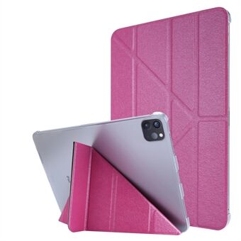 Origami Stand Silk Texture Leather Smart Case for iPad Pro 12.9-inch (2020) / (2018)