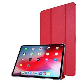Silk Texture Tri-fold Stand PU Leather Flip Tablet Shell for iPad Pro 12.9-inch (2020) / (2018)