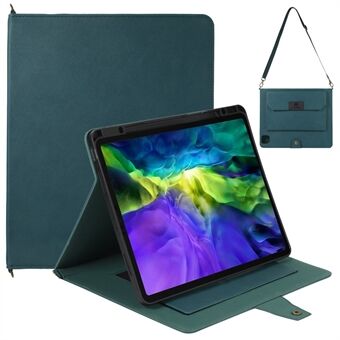 KHAZNEH Anti-RFID Wallet Design Pudotusta estävä Handy Strap Stand tablet-kotelo olkahihnalla iPad Pro 12,9 tuumaa (2020) / (2021)