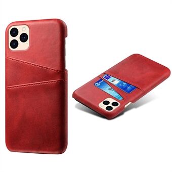 KSQ nahkainen kovakantinen kansi iPhone 12 minille, korttitelineellä - punainen