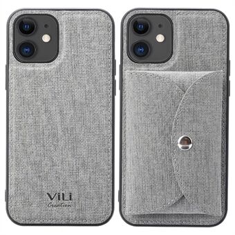 VILI T-sarjan irrotettava magneettinen imukykyinen lompakko nahkainen nahka TPU-takakotelo iPhone 12 mini 5.4 tuumalle