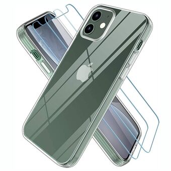 TPU-puhelinkotelo iPhone 12/12 Pro , karkaistu lasi näytönsuoja