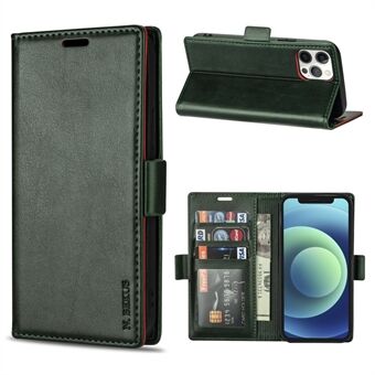 Stand TPU + PU nahkainen lompakkojalusta suojaava puhelinkotelo iPhone 12/12 Pro