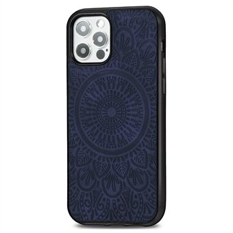 Mandala-kukkakuvioinen PU-nahka+TPU-puhelinkotelo magneetilla iPhone 12:lle / iPhone 12 Pro