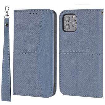 Woven Texture Wallet Stand -nahkakotelo kätevällä hihnalla iPhone 12/12 Pro 6,1 tuumalle