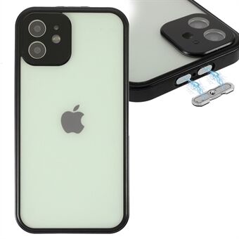 Edessä karkaistu lasi + kova akryyli takakansi Täysi suojaus puhelimen kotelon kuori iPhone 12 6,1 tuumalle