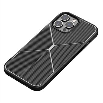TPU-kotelo iPhone 12 / 12 Pro 6,1 tuumalle, iskunkestävä turvatyyny Design X Design liukastumista estävät nauhat matta puhelimen kuori