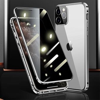 Magneettinen asennus metallirunko + kaksipuolinen karkaistu lasi täysin peittävä kuori iPhone 12 Pro