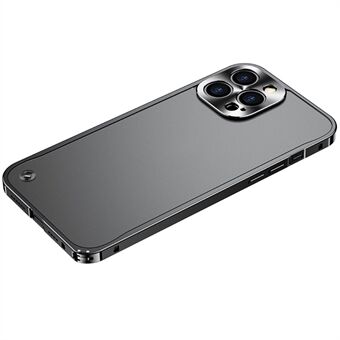 Mattapintainen karkaistu lasi + metallinen läpinäkyvä puhelinkuori iPhone 12 Pro - musta