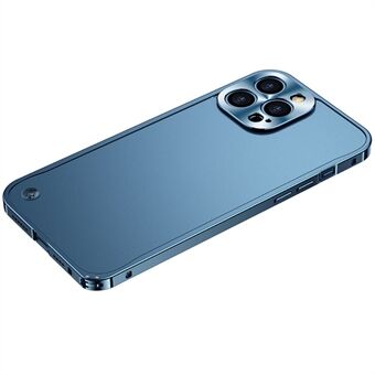Mattapintainen karkaistu lasi + metallinen läpinäkyvä puhelinkuori iPhone 12 Pro - Sininen