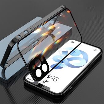 Precision Hole Kaksipuolinen karkaistu lasi kaksoissolki, jossa kameran suojakuori iPhone 12 Pro