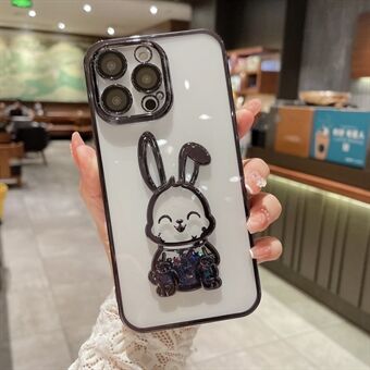 IPhone 12 Pro 6,1 tuuman Quicksand Cute Rabbit -puhelinkotelolle Kirkas TPU-suojakuori Scratch kalvolla