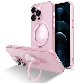Magneettinen puhelinkuori iPhone 12 Pro 6,1 tuumaa, matta PC+TPU Kickstand suojakuori kameran linssisuojalla
