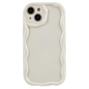 IPhone 12 Pro 6,1 tuuman Wave Design -älypuhelimen suojus Pehmeä TPU Scratch puhelinkotelo - valkoinen