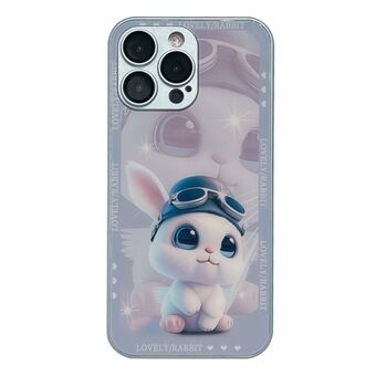 Puhelimen suojakuori iPhone 12 Pro Rabbit Pilot -kuviotulostukseen karkaistu lasi + TPU-putoamista estävä kotelo linssikalvolla