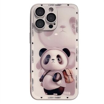 IPhone 12 Pro Slim-Fit -puhelimen suojakuorelle metallimaali Design Panda Decor kovalasi + TPU-puhelinkotelo