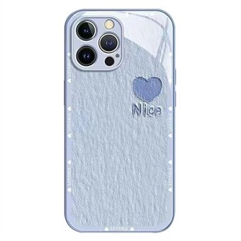 Öljymaalattu puhelinkuori iPhone 12 Pro , karkaistu lasi + TPU-puhelimen kuori metallimaalilla sydänsisustuskuori