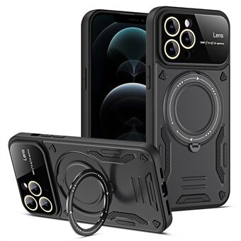 Iskunkestävä kotelo iPhone 12 Pro 6,1 tuumaa Yhteensopiva MagSafe PC+TPU Kickstand -puhelinsuojuksen kanssa
