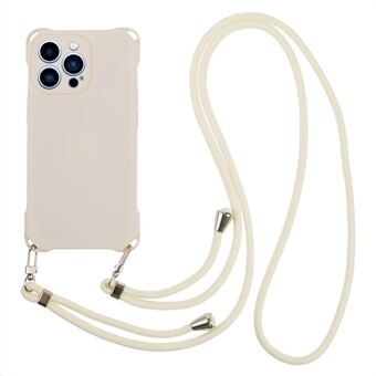 IPhone 12 Pro Iskunkestävä TPU-kuori neljän kulman paksuuntuneen pölytiiviin puhelinkuoren kanssa ripustusköydellä