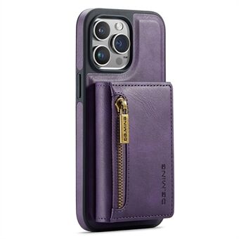 DG.MING M5 -sarjan iPhone 12 / 12 Pro -kotelo kolminkertaisella lompakolla, PU+PC+TPU -puhelimen suojakuori