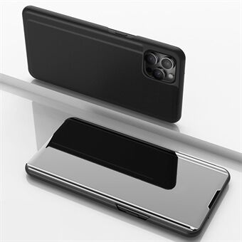 Pinnoitettu peilipintainen käännettävä Stand nahkasuoja iPhone 12 Pro Max 6,7 tuumalle